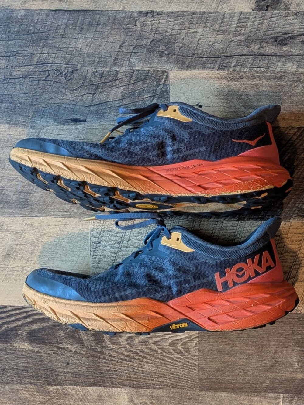 Hoka Speedgoat 5 Trail Running Shoes Castlerock Flame - Picture 2 of 7
